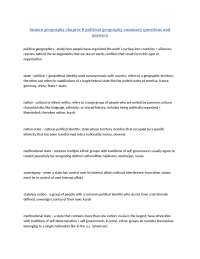 Political Geography: Organizing the World's Territories
