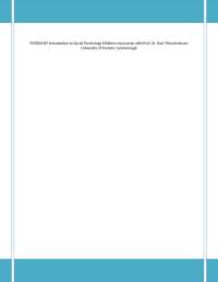 Introduction to Social Psychology Midterm Exam Prep