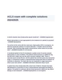 ACLS exam with complete solutions 2024_2025