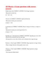 AP Physics 1 Exam Questions and Answers