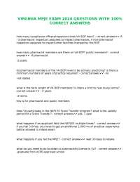 VIRGINIA MPJE EXAM 2024 QUESTIONS WITH 100% CORRECT ANSWERS