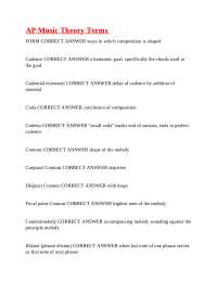 Music Theory Terminology