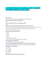 L3 CERAD theory Questions with Complete Verified Solutions 2025/2026