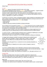 Biologia e ecologia dell alghe