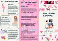 Tríptico de los cuidados durante el embarazo