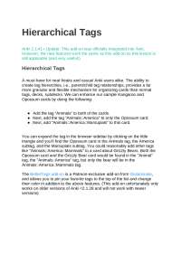 Hierarchical Tags must-have