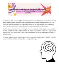 Trastornos de la Personalidad: Diagnóstico, Tipos y Tratamiento