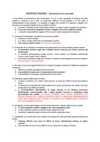Domande di preparazione per il terzo parziale di Microeconomia - Sid, 2023-24