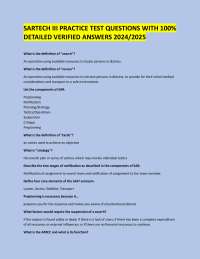 SARTECH III PRACTICE TEST QUESTIONS WITH 100%  DETAILED VERIFIED ANSWERS 2024/2025