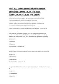 ARM 402 Exam Tested and Proven Exam Strategies EXAMS FROM THE BEST INSTITUTIONS