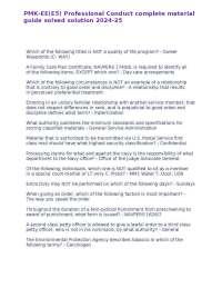 Professional Conduct Guide for Navy Personnel