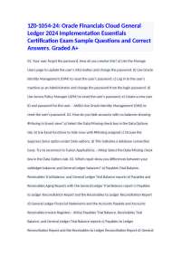 1Z0-1054-24:Oracle Financials Cloud General Ledger 2024 Implementation Essentials.Grade A+