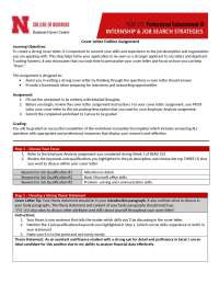 Cover letter assignment
