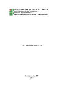 Trabalho sobre trocadores de calor em escala industrial.