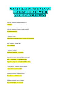 MARYVILLE NURS 615 EXAM 3LATEST UPDATE WITH VERIFIED SOLUTIONS
