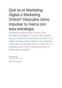 Marketing Digital: Estrategias y Beneficios para Impulsar tu Marca - Prof. Cordero