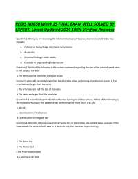 REGIS NU650 Week 15 FINAL EXAM WELL SOLVED BY EXPERT. Latest Updated 2024 100% Verified An