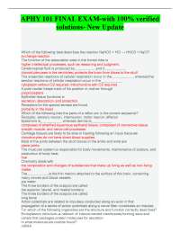 APHY 101 FINAL EXAM-with 100% verified solutions- New Update