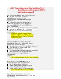 QAC Exam Laws and Regulations Test Questions and Answers (100% Verified Answers)