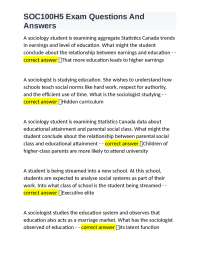 Sociology Exam Questions and Answers