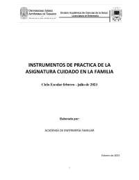 Instrumentos de Práctica para la Asignatura Cuidado en la Familia