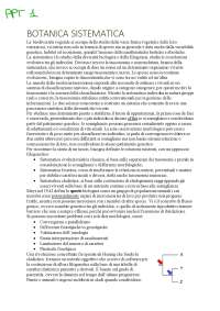 Sbobine di Botanica sistematica