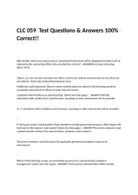 Government Property Management and Small Business Subcontracting Requirements