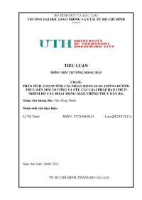 tài liệu về tiểu luận môi trường hàng hải