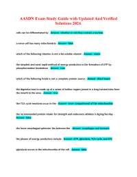 AASDN Exam Study Guide with Updated And Verified  Solutions 2024.