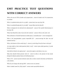 Emergency Medical Interventions and Conditions
