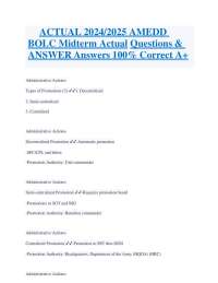 ACTUAL 2024/2025 AMEDD BOLC Midterm Actual Questions & ANSWER Answers 100% Correct A+