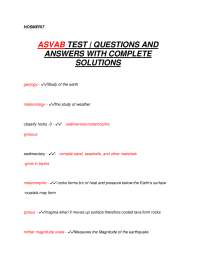 ASVAB TEST | QUESTIONS AND  ANSWERS WITH COMPLETE  SOLUTIONS