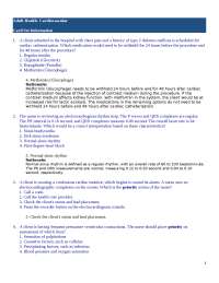 Cardiac Monitoring and Care