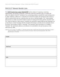 Worksheet for nursing lab report