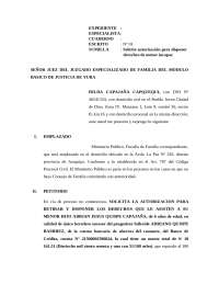 Disposicion de bien de menor