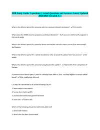 SBB Study Guide 2 questions | Actual Questions and Answers Latest Updated 2024/2025 (Grade