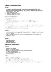 Erdkunde LK - Entwicklungsgeographie