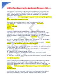 CPJE Predictor Exam Practice Questions and Answers 2025.