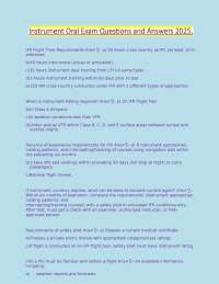 Instrument Oral Exam Questions and Answers 2025.
