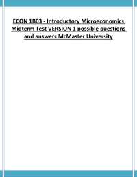 Introductory Microeconomics Midterm Test