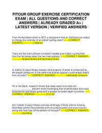 FITOUR Group Exercise Certification Exam