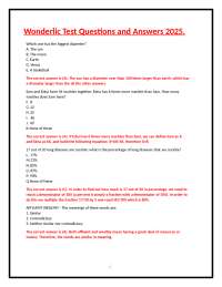 Wonderlic Test Questions and Answers 2025.