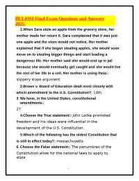 BUL4310 Final Exam Questions and Answers 2025.