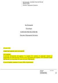 Paniere nuovo SCIENZE PSICHIATRICHE prof. Dipasquale Salvatore