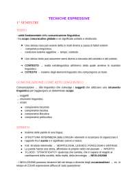tecniche espressive e tipologie dei testi