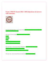 Exam 2 NR 545 (Latest 2024 / 2025) Questions & Answers with rationales