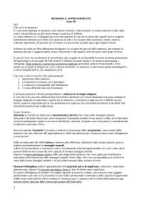 Memoria sensoriale, breve termine e lungo termine: concetti chiave - Prof. Muffato