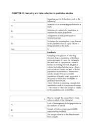 Quantitative Research Sampling Methods
