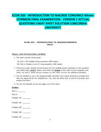Macroeconomic Concepts and Policies