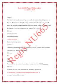 Regis NU665 Week 8 Midterm Quiz Latest 2023-2024